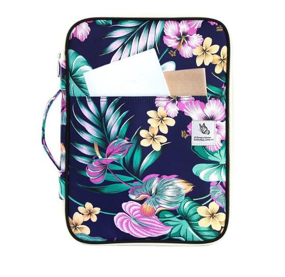 Canvas Multi-functional Waterproof A4 Document Bags Filing Products Notebooks Pens Computer Portable Storage Bag For Men Women