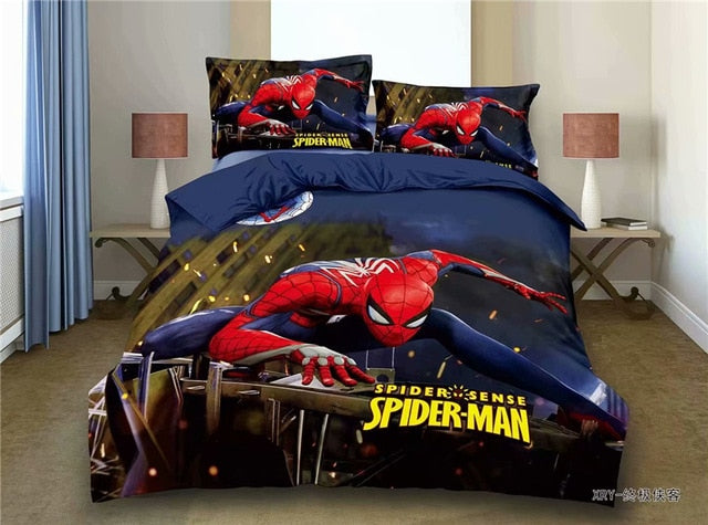 Cartoon Spider man Bedding Set Boy&Girls