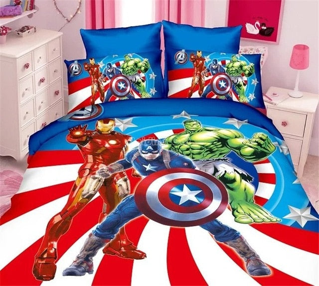 Cartoon Spider man Bedding Set Boy&Girls