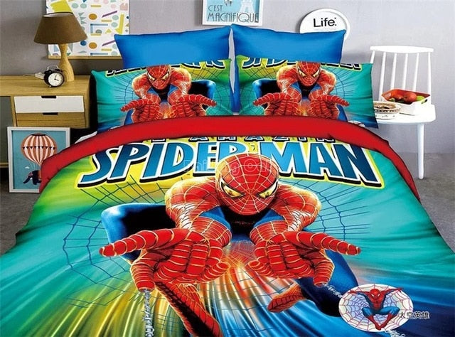 Cartoon Spider man Bedding Set Boy&Girls