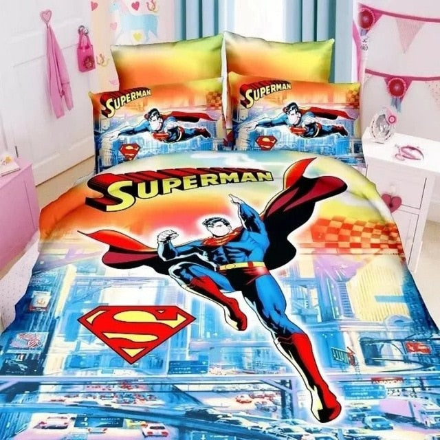 Cartoon Spider man Bedding Set Boy&Girls
