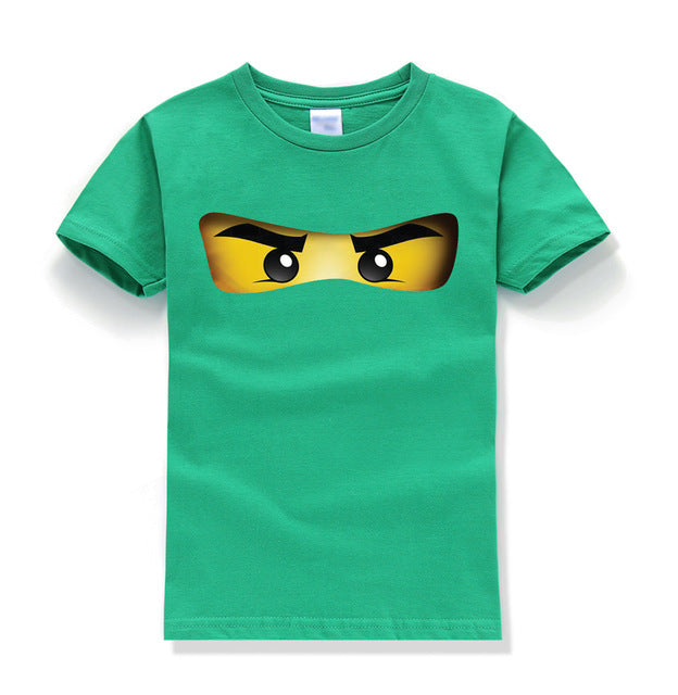 Cartoon Printed O-neck Short Sleeve T- Shirt